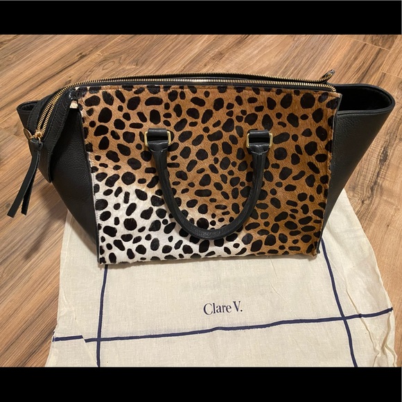 Clare V Leopard Sandrine Bag - Picture 1 of 10